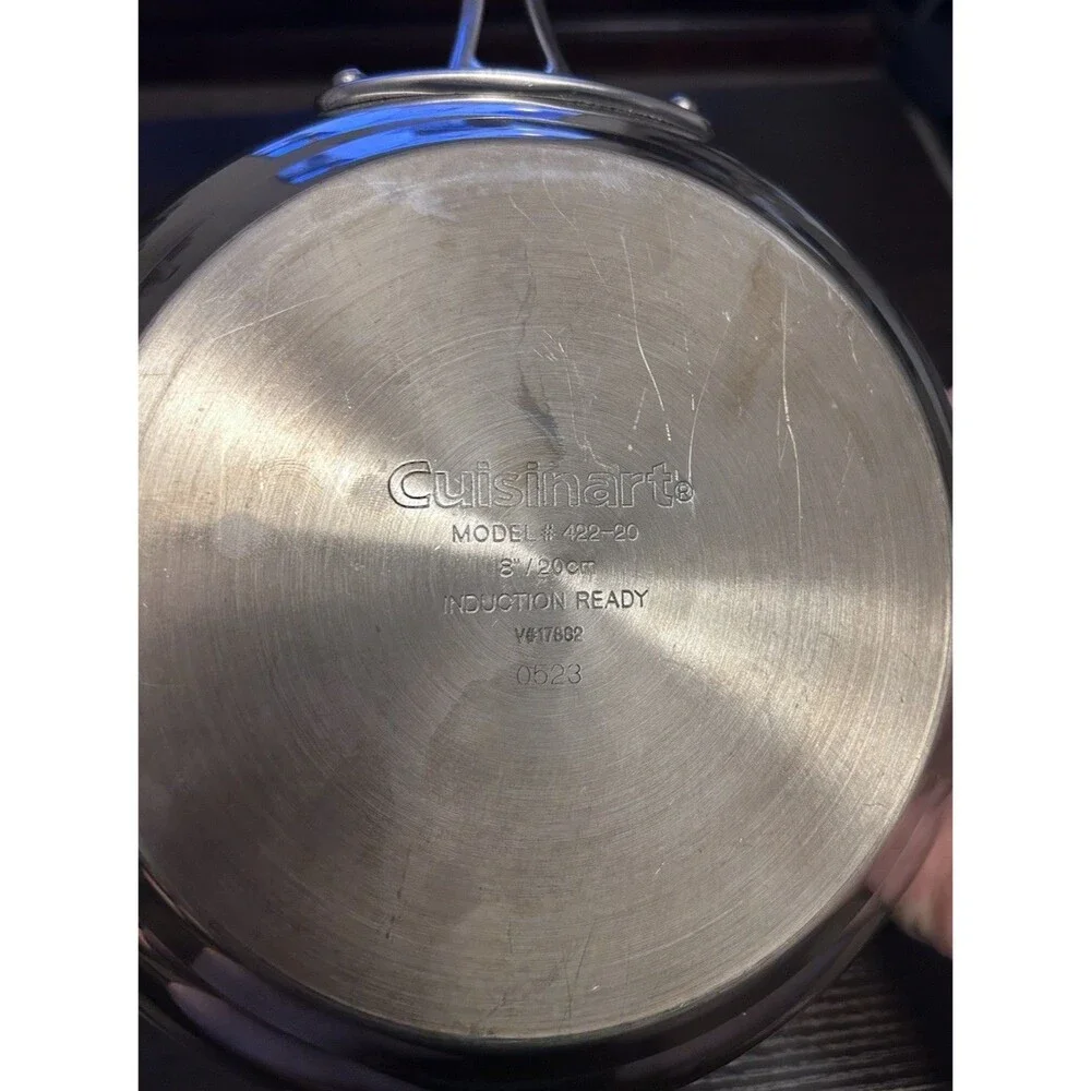 Cuisinart Model #422-20 8in / 20cm Stainless Steel Frying Pan Skillet  NO LID